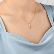 9ct/14ct Yellow Gold Cross Pendant - Serene Elegance - Pendant Only - Kolié Fine Jewellery