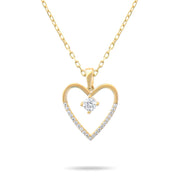 Elegant Heart 9ct Gold Zirconia Pendant - Perfect Gift for Romance | Pendant Only - Kolié