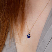 Hamsa Hand Evil Eye Pendant - Kolié Fine Jewellery