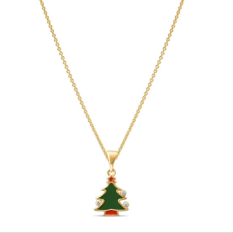 Kolié 14ct Solid Gold Christmas Tree Pendant - Pendant Only - Kolié