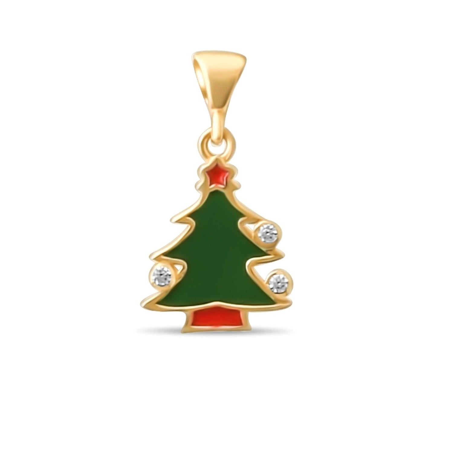 Kolié 14ct Solid Gold Christmas Tree Pendant - Pendant Only - Kolié