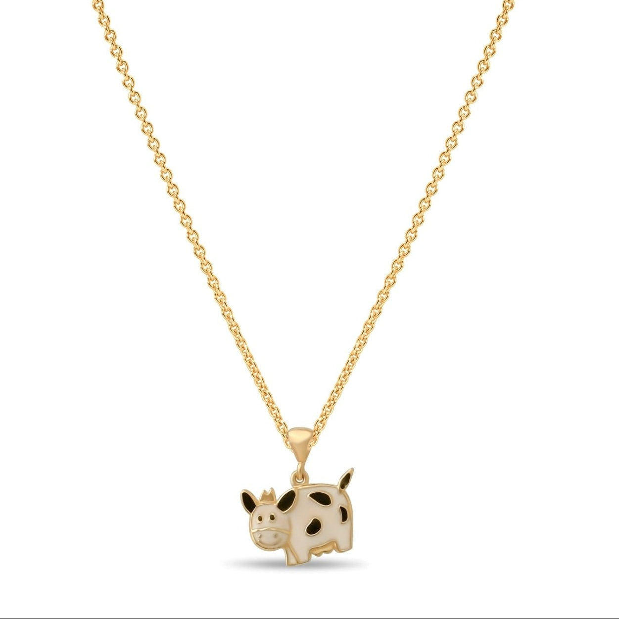 Kolié 14ct Solid Gold Cow Pendant | Pendant Only - Kolié