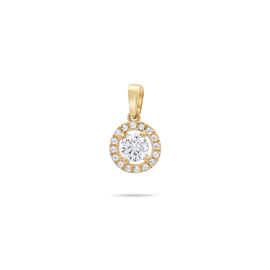 Kolié 9ct Gold Celestial Halo Pendant - Radiance in Harmony - Pendant Only - Kolié