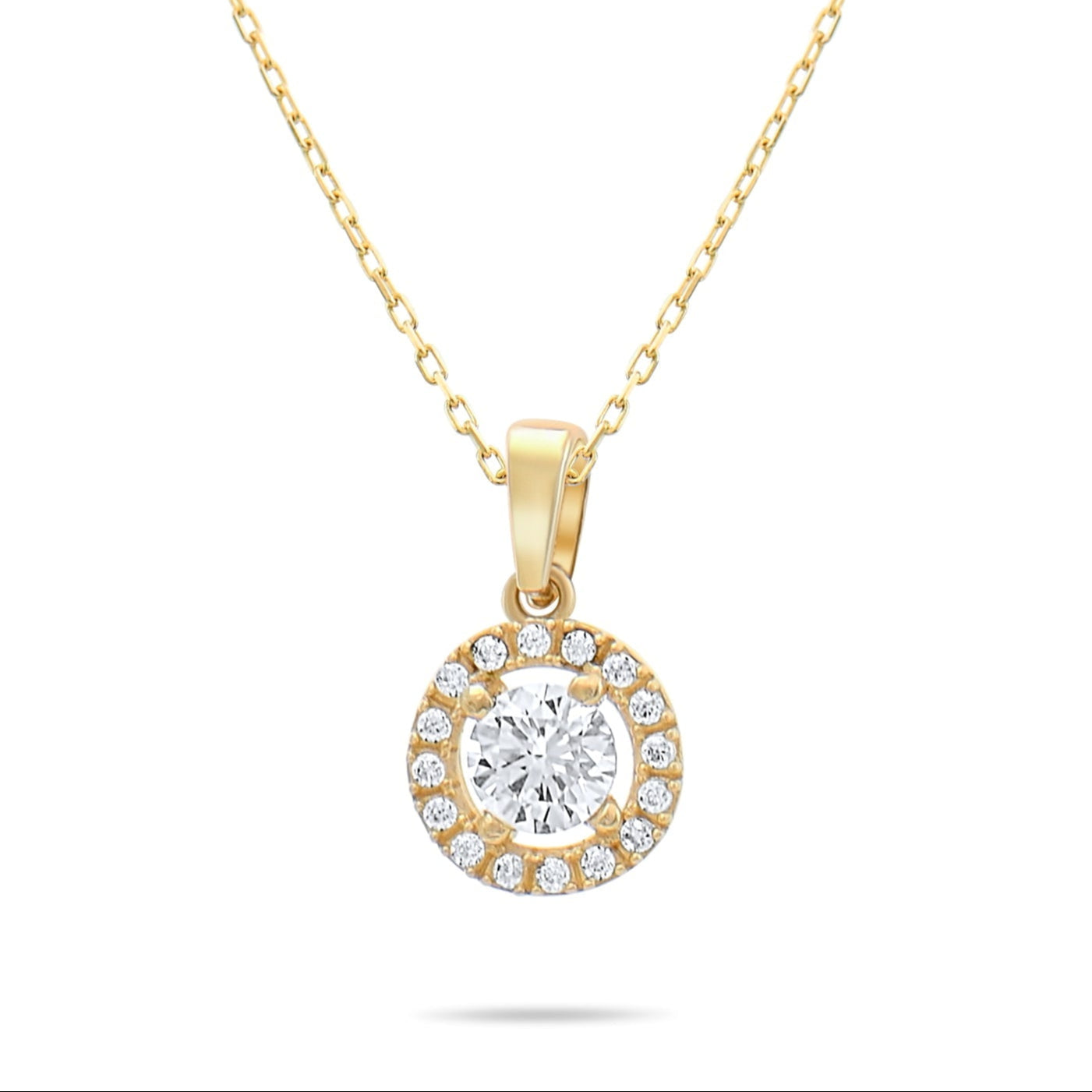 Kolié 9ct Gold Celestial Halo Pendant - Radiance in Harmony - Pendant Only - Kolié