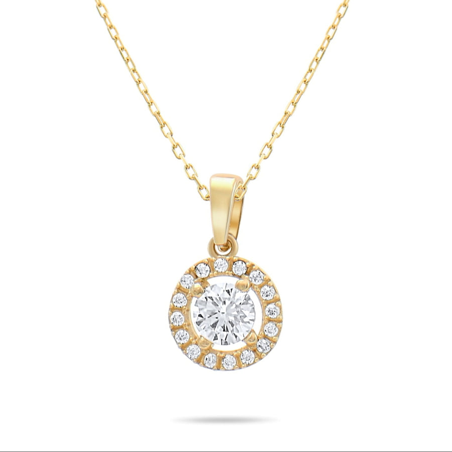 Kolié 9ct Gold Celestial Halo Pendant - Radiance in Harmony - Pendant Only - Kolié