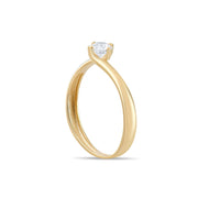 Kolié 9ct Gold Classic Solitaire Zirconia Ring - Essence of Elegance - Kolié