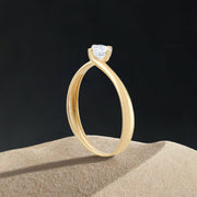 Kolié 9ct Gold Classic Solitaire Zirconia Ring - Essence of Elegance - Kolié