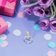 Kolié 9ct Gold Open Heart Zirconia Pendant - Love Illuminated - Pendant Only - Kolié