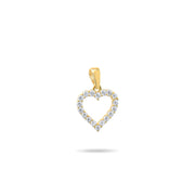 Kolié 9ct Gold Open Heart Zirconia Pendant - Love Illuminated - Pendant Only - Kolié