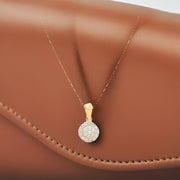 Kolié 9ct Gold Round Zirconia Pendant - A Sparkle of Sophistication - Pendant Only - Kolié