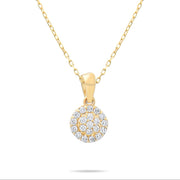 Kolié 9ct Gold Round Zirconia Pendant - A Sparkle of Sophistication - Pendant Only - Kolié