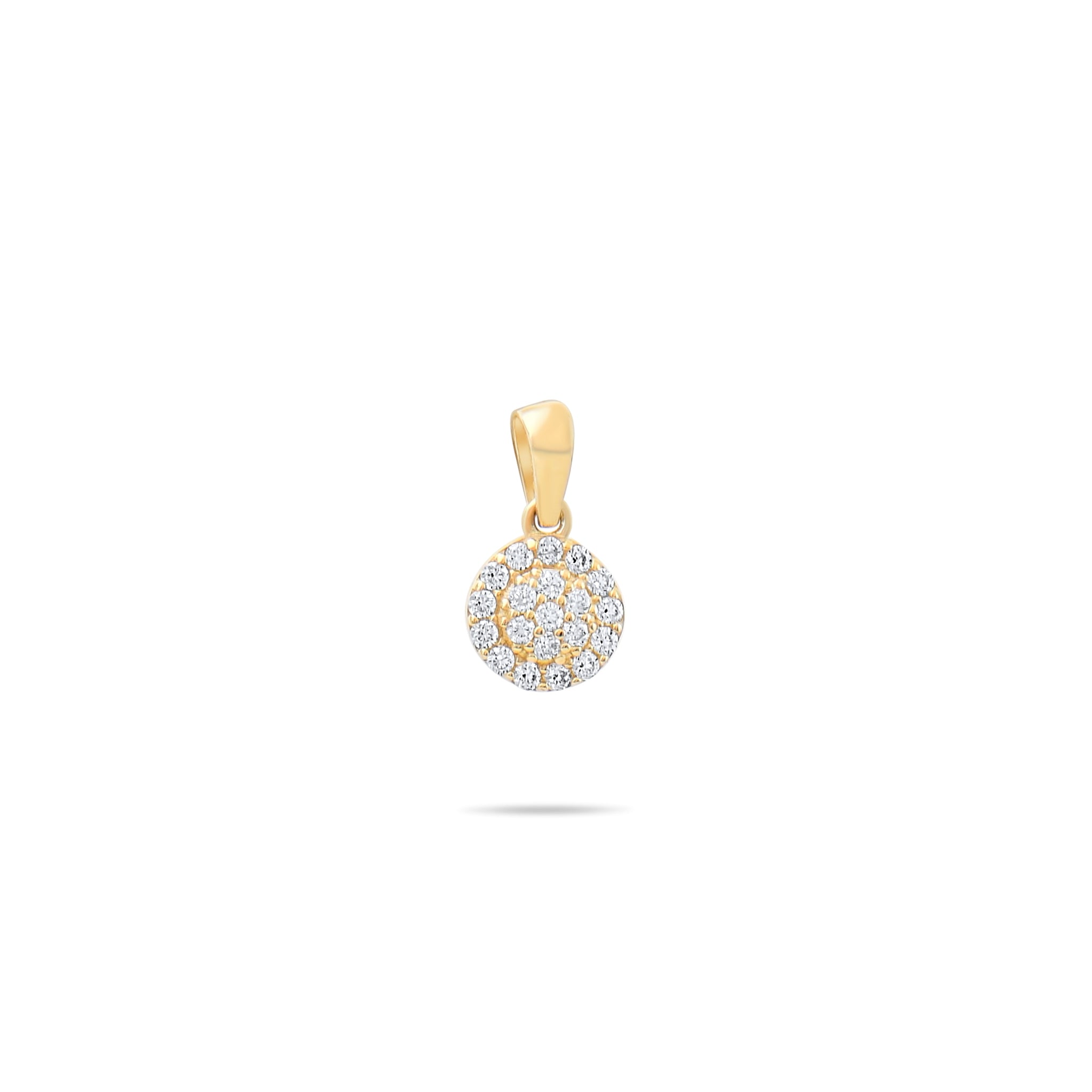 Kolié 9ct Gold Round Zirconia Pendant - A Sparkle of Sophistication - Pendant Only - Kolié