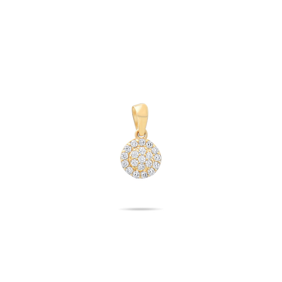 Kolié 9ct Gold Round Zirconia Pendant - A Sparkle of Sophistication - Pendant Only - Kolié