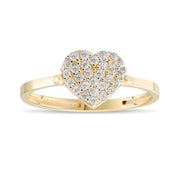 Kolié 9ct Gold Zirconia Heart Ring - Love's Sparkling Tribute - Kolié