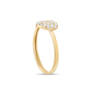 Kolié 9ct Gold Zirconia Heart Ring - Love's Sparkling Tribute - Kolié