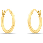 Kolié 9ct Solid Gold Classic Hoop Earrings - Kolié