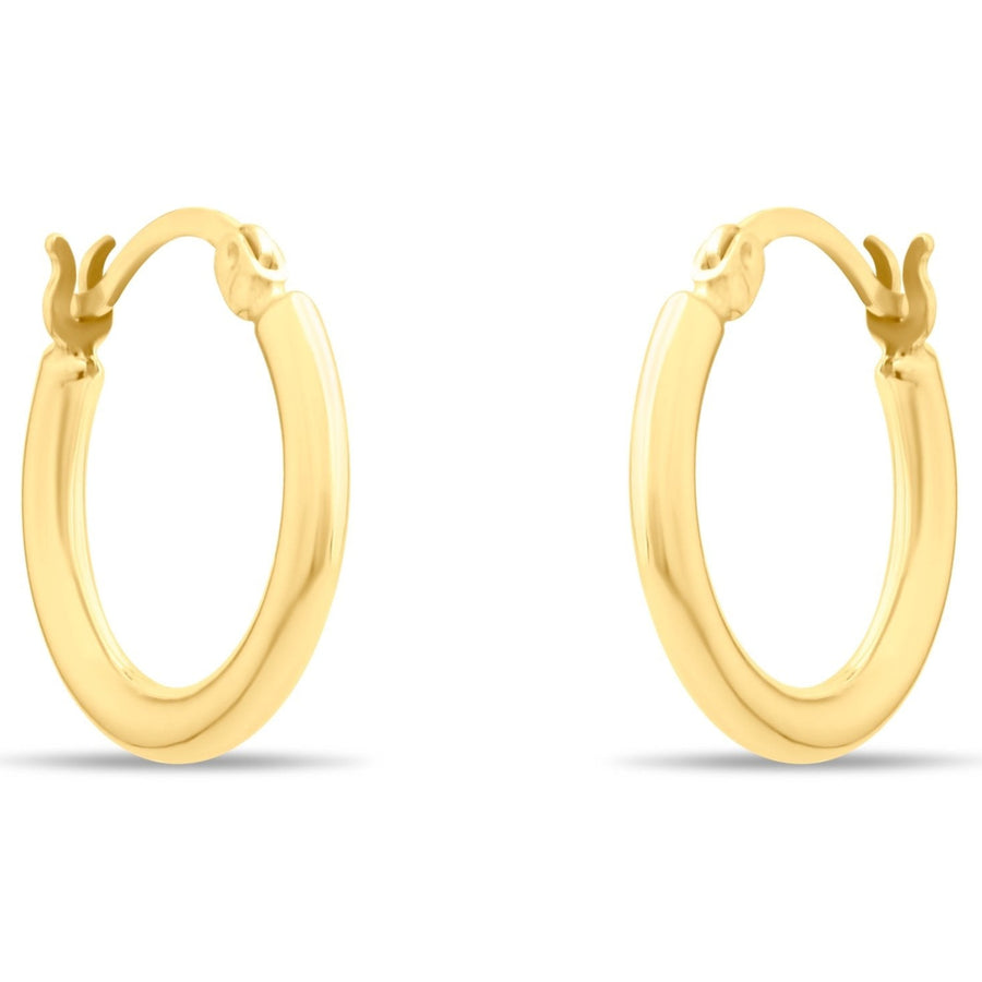 Kolié 9ct Solid Gold Classic Hoop Earrings - Kolié