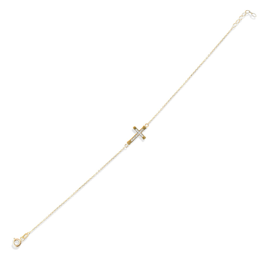 Kolié 9ct Solid Gold Cross Bracelet - Faith Meets Fashion - Kolié