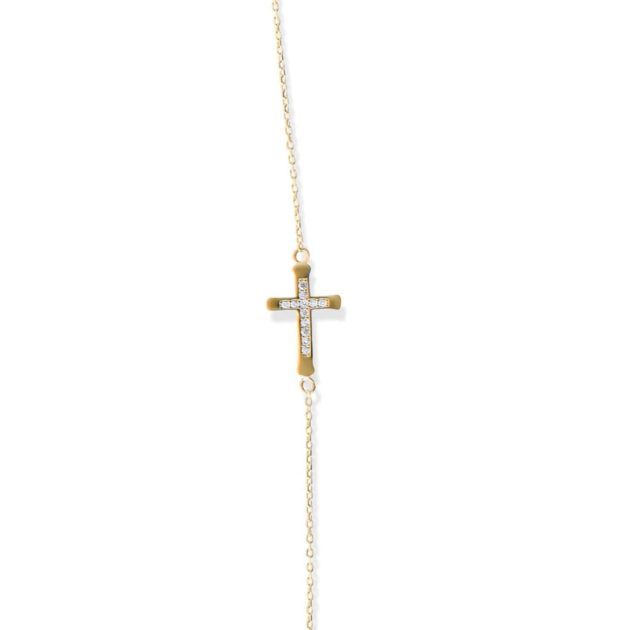 Kolié 9ct Solid Gold Cross Bracelet - Faith Meets Fashion - Kolié
