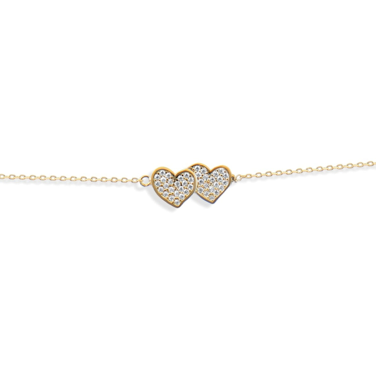 Kolié 9ct Solid Gold Double Heart Bracelet - Timeless Affection - Kolié