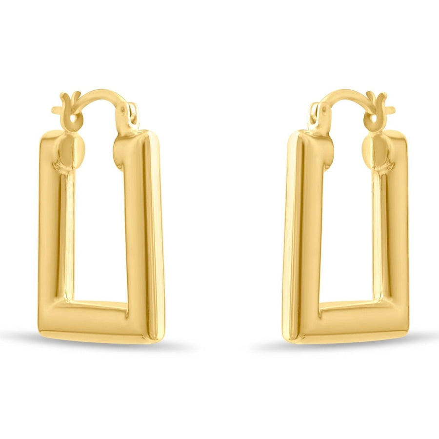 Kolié 9ct Solid Gold Geometric Hoop Earrings - Kolié