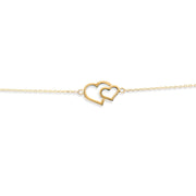 Kolié 9ct Solid Gold Heart Bracelet - Love on Your Wrist - Kolié