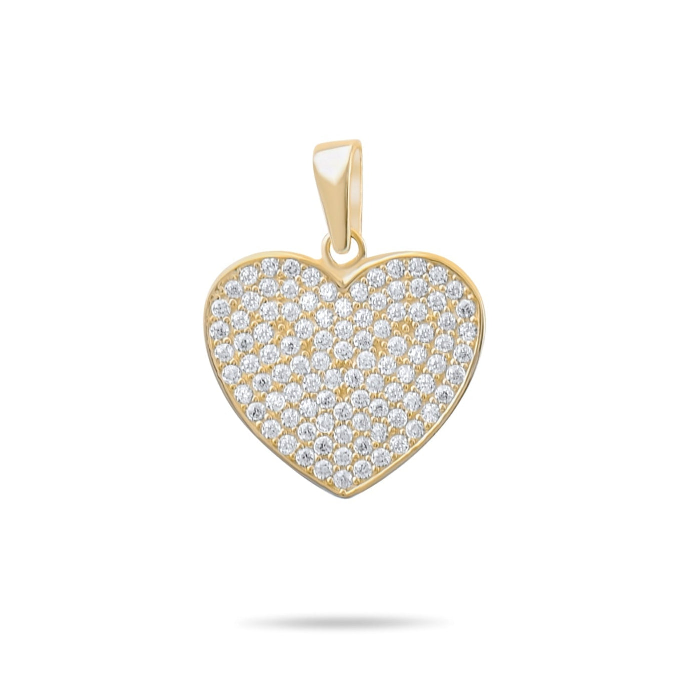 Kolié 9ct Solid Gold Heart Pendant Adorned with Zirconia - Elegance Redefined - Pendant Only - Kolié