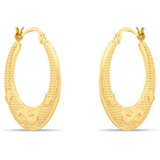 Kolié 9ct Solid Gold Infinity and Hearts Hoop Earrings - Kolié