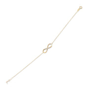 Kolié 9ct Solid Gold Infinity Bracelet with Zirconia - Timeless Elegance - Kolié