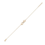 Kolié 9ct Solid Gold Infinity Bracelet with Zirconia - Timeless Elegance - Kolié