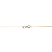 Kolié 9ct Solid Gold Infinity Bracelet with Zirconia - Timeless Elegance - Kolié