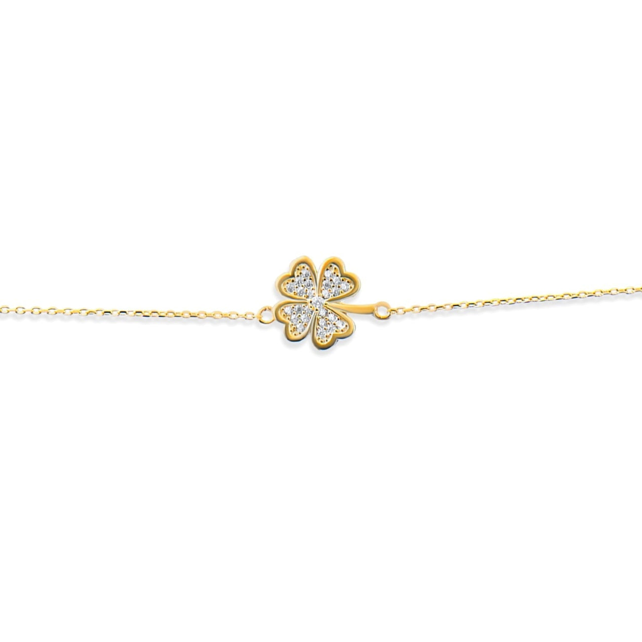 Kolié 9ct Solid Gold Lucky Clover Bracelet - Fortuitous Elegance - Kolié