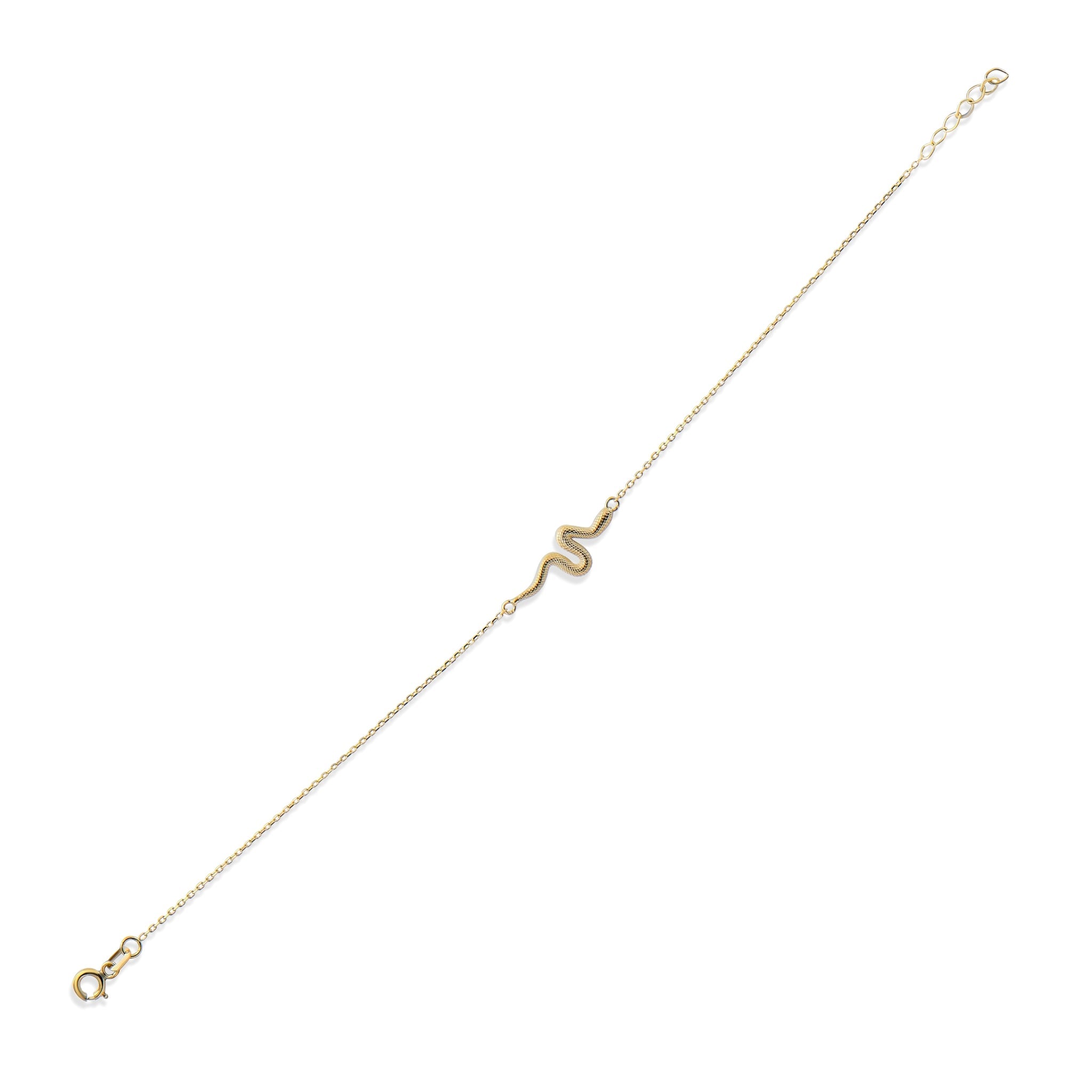 Kolié 9ct Solid Gold Snake Bracelet - Enigmatic Charm - Kolié