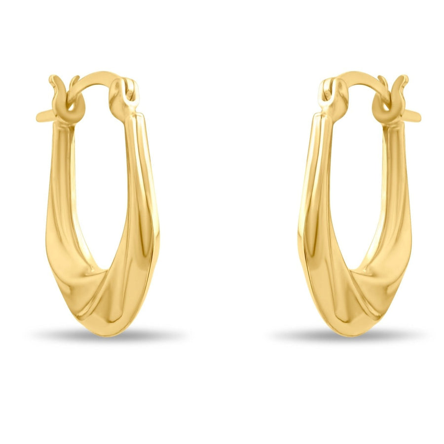 Kolié 9ct Solid Gold Swirl Hoop Earrings - Kolié