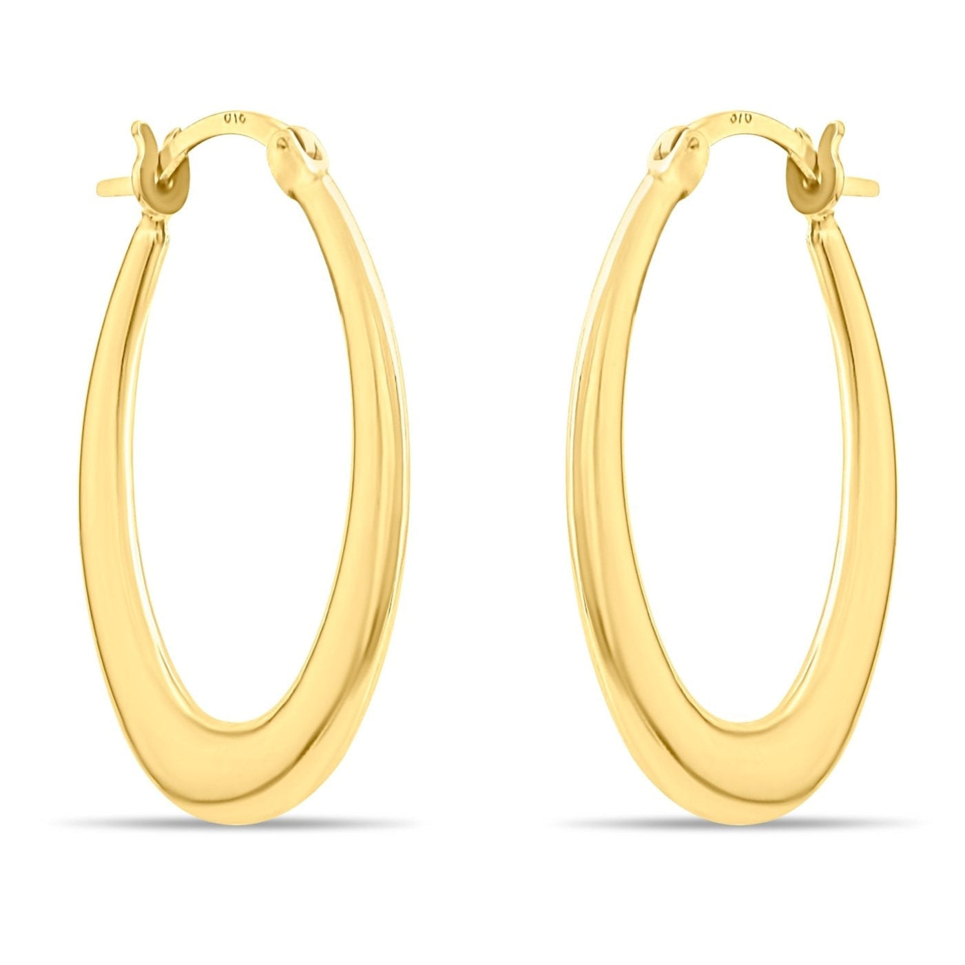 Kolié 9ct Solid Gold Tapered Hoop Earrings - Kolié