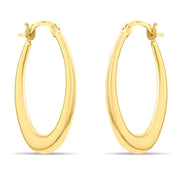 Kolié 9ct Solid Gold Tapered Hoop Earrings - Kolié