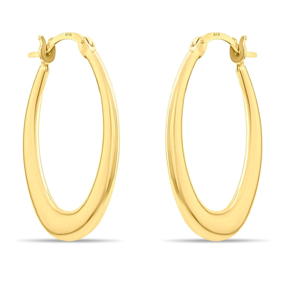 Kolié 9ct Solid Gold Tapered Hoop Earrings - Kolié