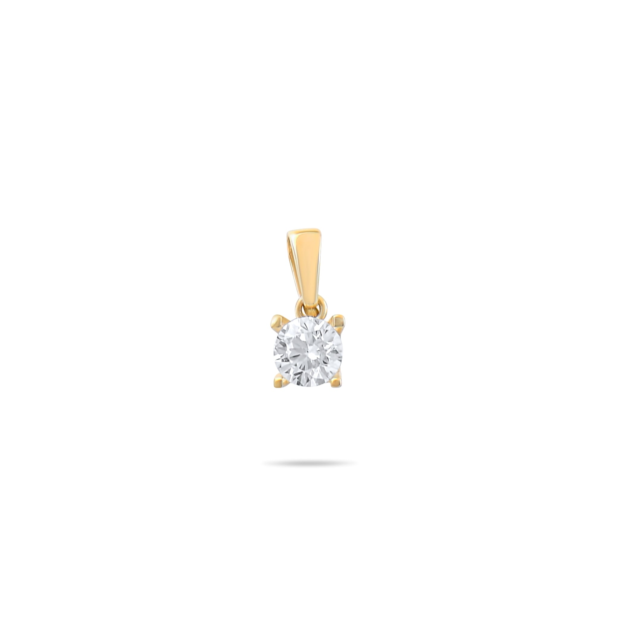 Kolié 9ct Yellow Gold Classic Zirconia Pendant - Timeless Brilliance - Pendant Only - Kolié