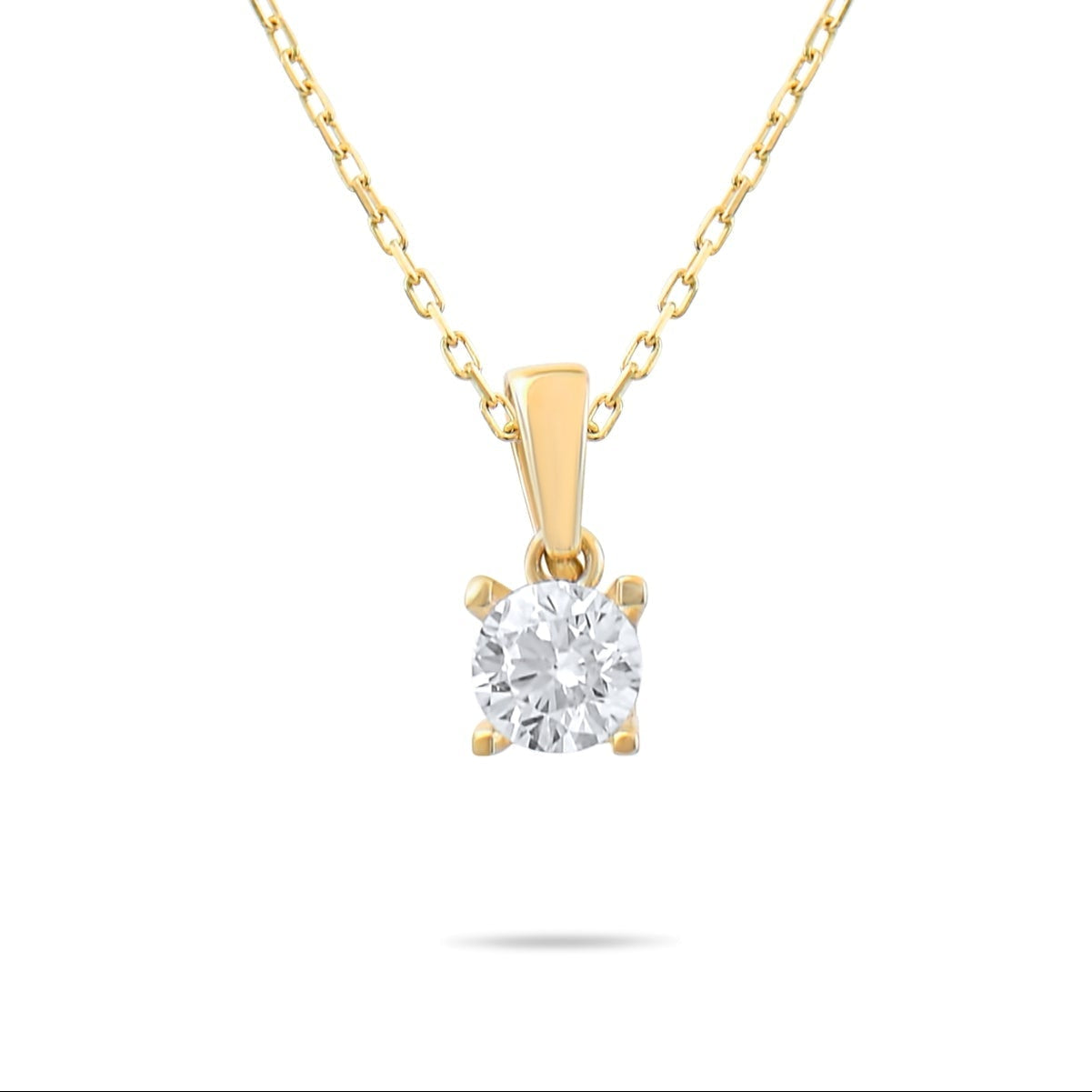 Kolié 9ct Yellow Gold Classic Zirconia Pendant - Timeless Brilliance - Pendant Only - Kolié