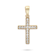 Kolié 9ct Yellow Gold Cross Pendant with Cubic Zirconia - Radiance of Faith - Pendant Only - Kolié