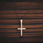 Kolié 9ct Yellow Gold Cross Pendant with Cubic Zirconia - Radiance of Faith - Pendant Only - Kolié
