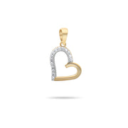 Kolié 9ct Yellow Gold Heart Pendant with Zirconia - A Glimmering Emblem of Love - Pendant Only - Kolié