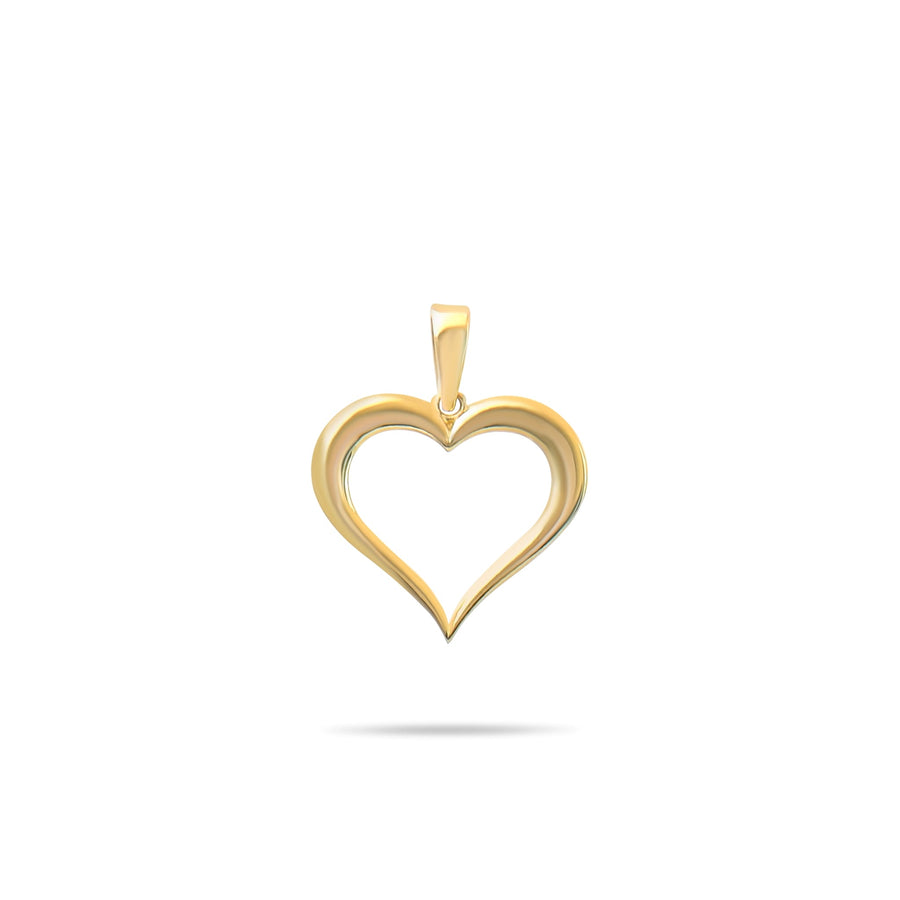 Kolié 9ct Yellow Gold Open Heart Pendant - The Essence of Love and Simplicity - Pendant Only - Kolié
