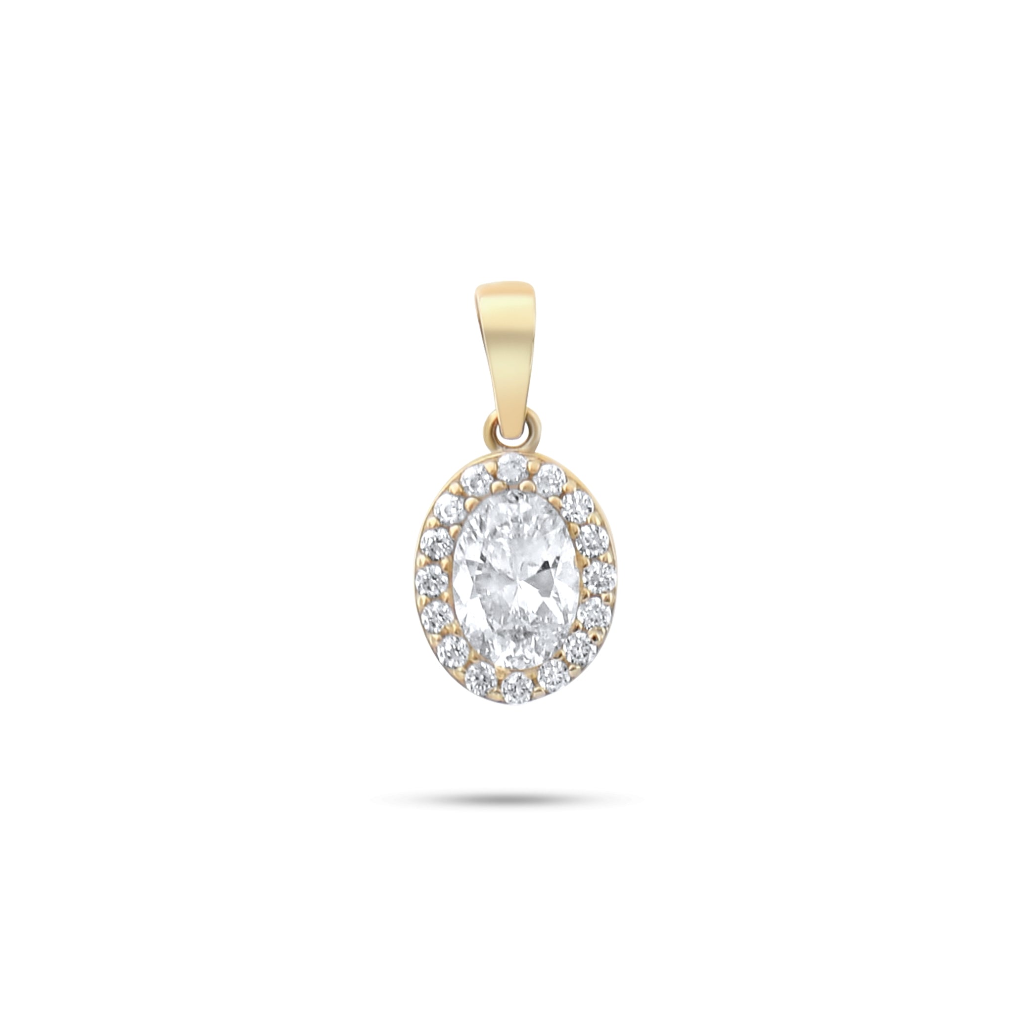 Kolié 9ct Yellow Gold Oval Zirconia Pendant - Timeless Splendor - Pendant Only - Kolié