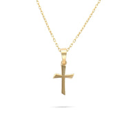 Kolié 9ct/14ct Yellow Gold Cross Pendant Necklace - Serene Elegance Meets Timeless Devotion - Chain Included - Kolié