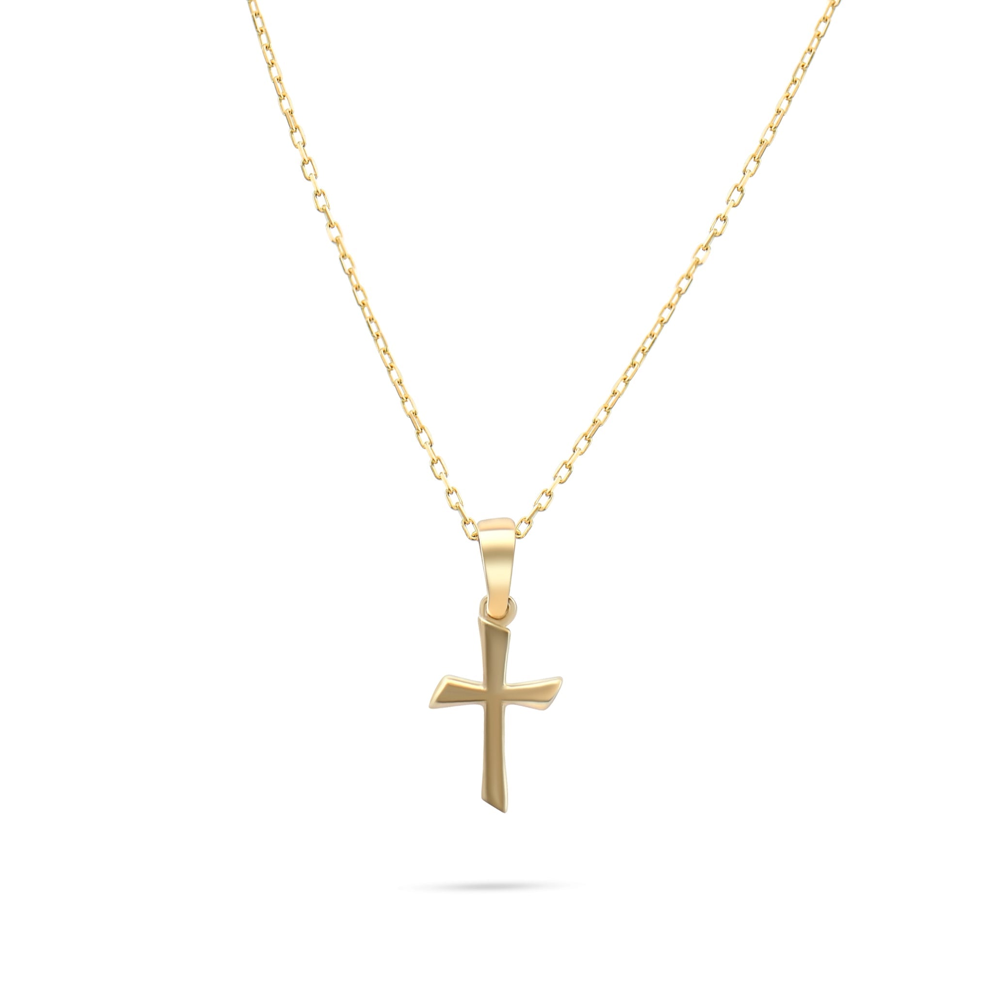 Kolié 9ct/14ct Yellow Gold Cross Pendant - Serene Elegance Meets Timeless Devotion - Pendant Only - Kolié