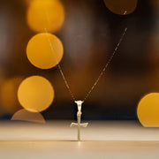 Kolié 9ct/14ct Yellow Gold Cross Pendant - Serene Elegance Meets Timeless Devotion - Pendant Only - Kolié