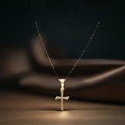 Kolié 9ct/14ct Yellow Gold Cross Pendant - Serene Elegance Meets Timeless Devotion - Pendant Only - Kolié