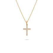 Kolié 9ct/14ct Yellow Gold Cross Pendant with Cubic Zirconia - Radiance of Faith - Pendant Only - Kolié