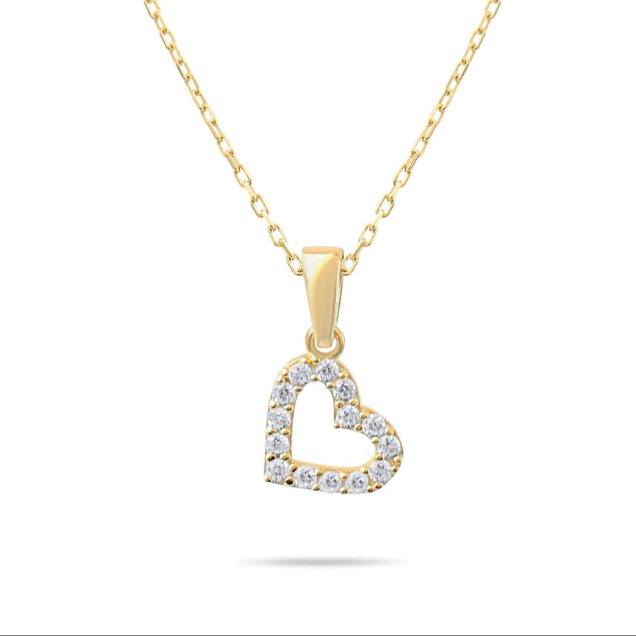 Kolié Cubic Zirconia Open Heart Pendant - Radiant Allure - Pendant Only - Kolié